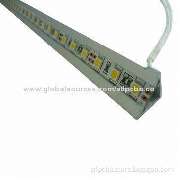 LED Rigid strip, FR-4 material, white light, V-shape, aluminum groove